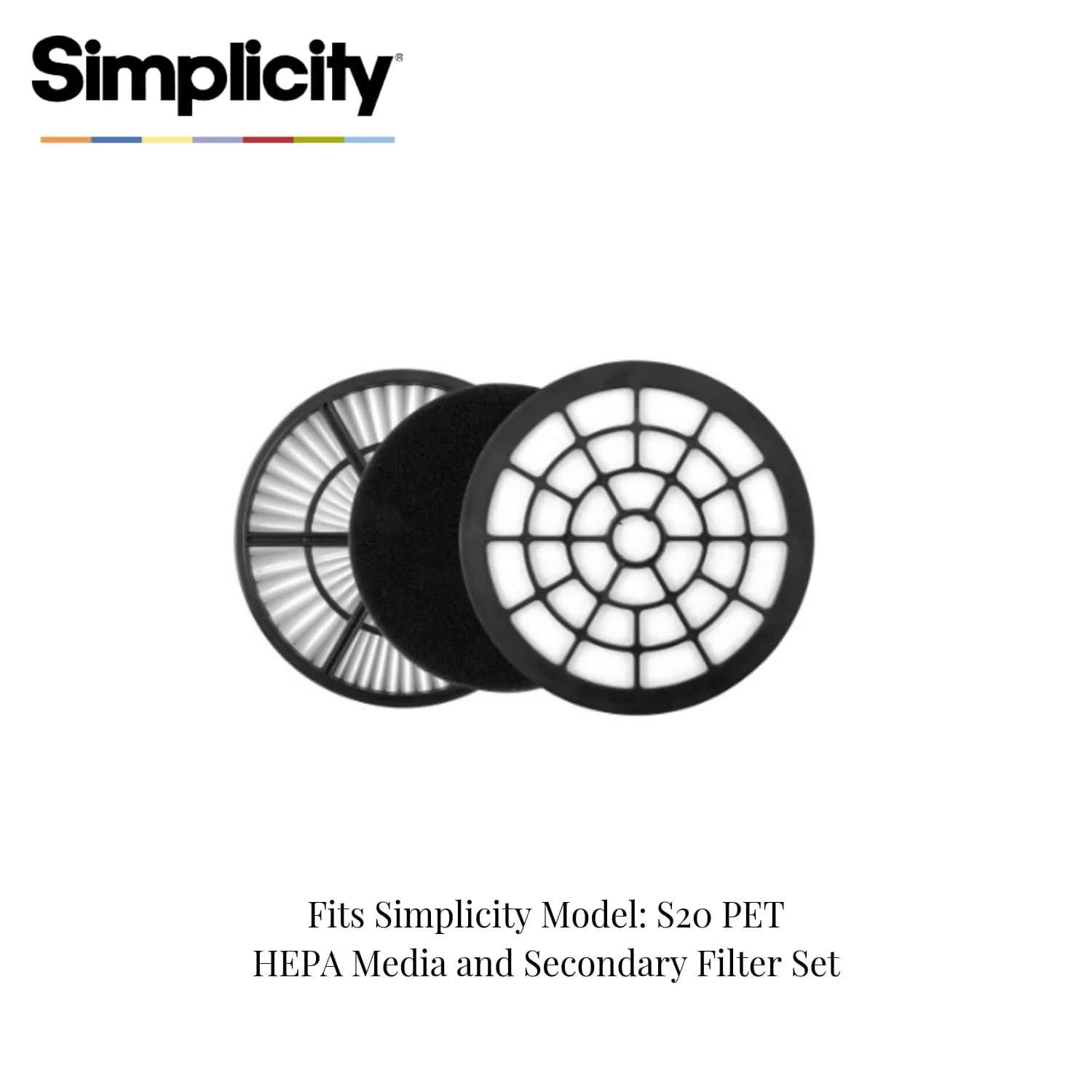 Simplicity S20 PET HEPA Media and Secondary Filter Set (SF20PET)