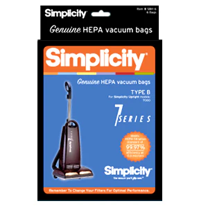 Simplicity HEPA Type B Vacuum Bags 7 Series SBH-6